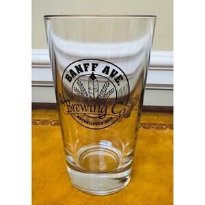 BANFF Ave Brewing Co Craft Beer 2010 Alberta Canada Pint Glass Poutine NEW